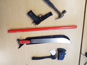 Supporting image for story: Haul of weapons seized from 'vigilante' group in Wolverhampton seeking revenge