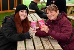 Kirsty Fereday and her mother-in-law Pat enjoying a drink at Shropshire Oktoberfest.