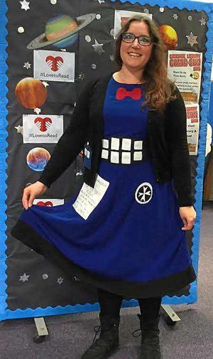 Ms Hutching becomes the Tardis for the sci-fi day