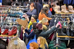 Shoppers look through Black Friday deals