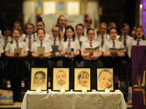 Supporting image for story: Young siblings remembered at Stafford house fire memorial service 