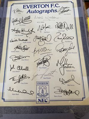  Squad autographs from Everton