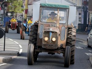 Supporting image for story: Newport navy trio raise thousands in vintage tractor rally