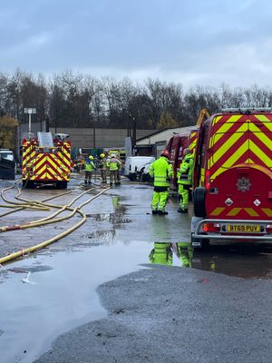 Crews remain on scene to tackle hotspots