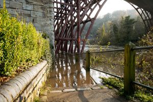 Flooding in Ironbridge. 