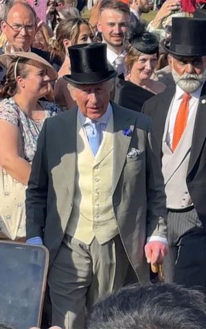 The King at the garden party (picture: Crowsmill Craft Centre)