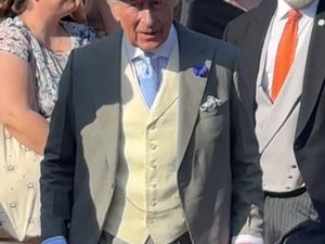 The King at the garden party (picture: Crowsmill Craft Centre)