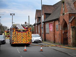 Supporting image for story: Fire crews work to tackle blaze in church grounds near Walsall town centre