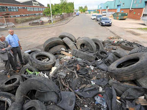 Supporting image for story: Fly-tippers dump 200 tyres