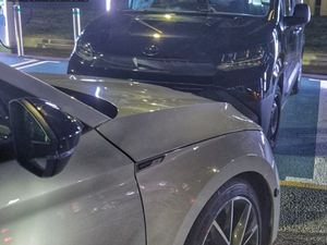Supporting image for story: Police issue photo of recovered stolen vehicle after arresting driver on M6 Stafford Services