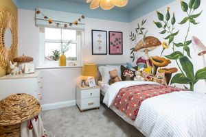 The woodland theme in the children's bedroom at Clockmakers