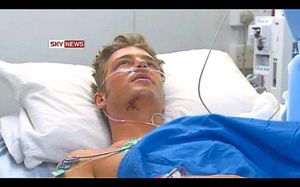 Captain Anthony Harris shortly after the blast