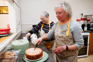 Volunteers Maureen Roberts and Margaret Jopson at St Andrew's Church