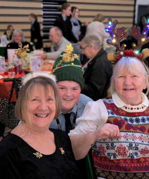 Pupil James Lloyd with Margie Baily and Lynn Lee