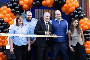 Wolves legend Steve Bull, local broadcaster Amber Sandhu, BoyleSports shop manager Ash Chambers and BoyleSports staff officially launch the brand new BoyleSports shop on Princess Street in Wolverhampton.