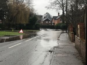 Flooding in Stone Road, Eccleshall
