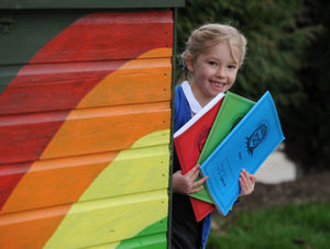 Elsie Turrell-Taylor, six, at Landywood Primary School, Great Wyrley
