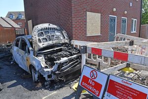 The fire destoryed the property's shed, as well as a nearby vehicle