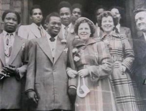 Luke's grandparents Edwin and Sylvia Samuels on their wedding day in Wolverhampton