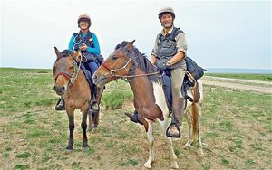Owen and Rose Paterson on the tough Mongol Derby