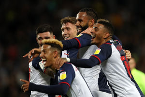 West Brom celebrate their first goal. (AMA)
