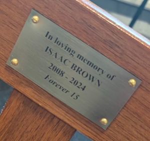 The bench paid tribute to Isaac Brown, who died after being stabbed in West Bromwich