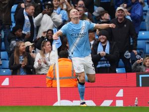 Supporting image for story: Erling Haaland brace and two Maxime Esteve own goals help Man City thump Burnley