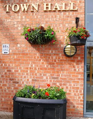 New floral displays have been installed in Market Drayton. Picture: Market Drayton Town Council.