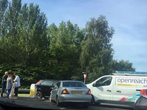 The scene of the second crash. Photo: Carly Frances Thomas.
 