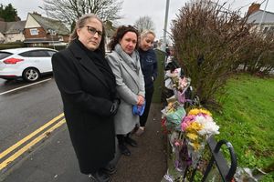 Wolverhampton and the funeral of Pat the beloved Lollipop lady has taken place. Clare Dawes, Luisa Trapani , Andrea Deakin of St Mary & Johns Catholic Primary School.