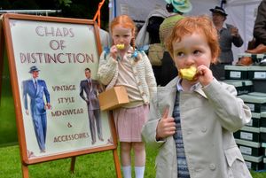 Wilfrid Siroky, three, and Nancy Siroky, six, from Shrewsbury