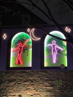 Where the Treets Begin artwork by Richard O'Gorman in Edgbaston launched at Birmingham Light Festival