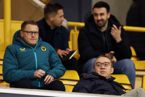Jeff Shi watching the under-21s at Molineux (Getty)