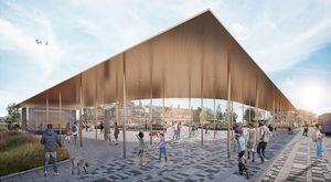 A CGI rendering of how the proposed Hereford Transport Hub will look (Hereford Council)