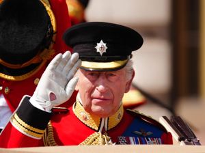 Supporting image for story: King wears black armband in memory of India air disaster at Trooping the Colour