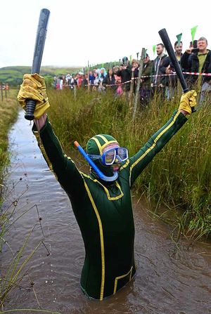 A competitor dressed as superhero Kick-Ass