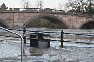 Flood defences in Bewdley