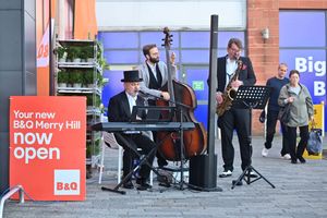 Visitors were treated to live music as they shopped around the new store