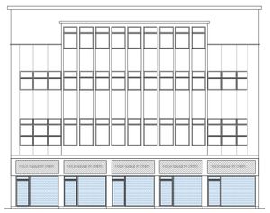 A drawing of the proposed frontage for the former Sports Direct building