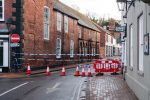 St Johns Street, Bridgnorth, is still closed after the four-car crash on Tuesday evening.