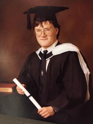 Rob graduating from university