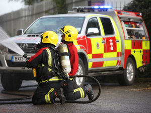Supporting image for story: Fire crews work to tackle blaze at metal recycling plant in Coseley