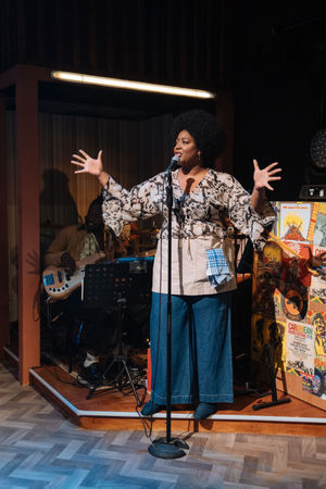 BLACK POWER DESK by Urielle Klein-Mekongo at the Patrick Centre at Birmingham Hippodrome