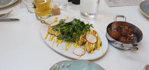 Stunning chicken and excellent potatoes. It was a top class meal