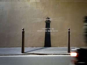 Supporting image for story: Banksy reveals lighthouse image in undisclosed location