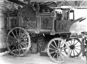The Victorian hearse in 1986. Picture: Staffordshire Museum Service.