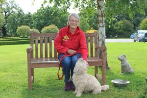 Rosemary is pictured with nine-year-old Shih Tzu Harvey. Photo: Dogs Trust