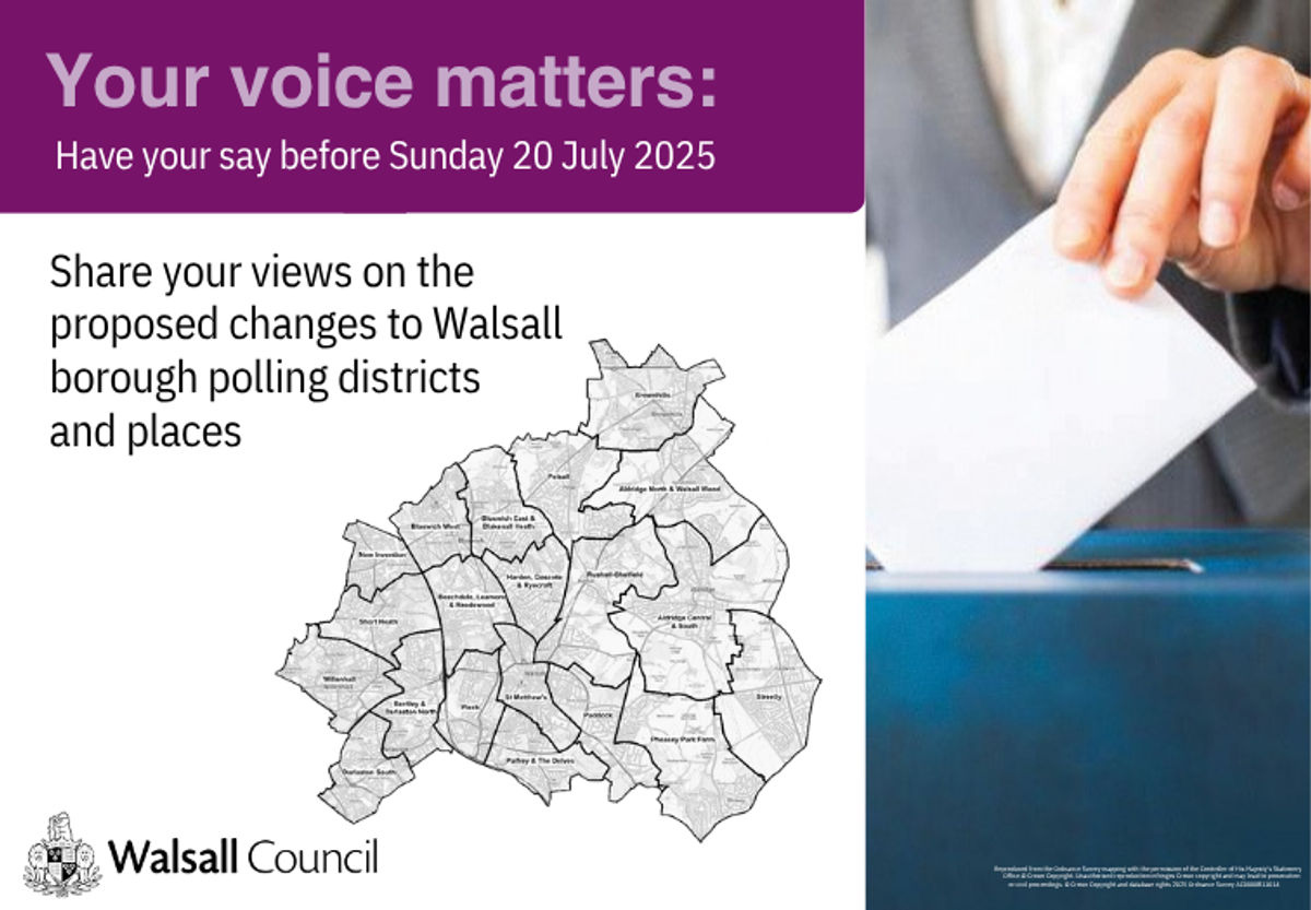 Have your say on polling districts in Walsall