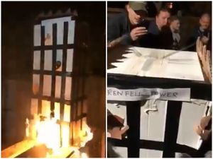 Supporting image for story: Grenfell Tower effigy burned at Bonfire Night display in 'appalling' footage