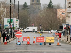 Supporting image for story: Closure signs go up as work begins to improve area around Wolverhampton city centre road